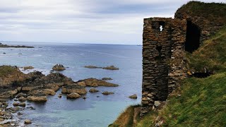 4K Findlater CastleOver looking the Moray Firth CoastlineScotland findlatercastle scotland [upl. by Geer137]