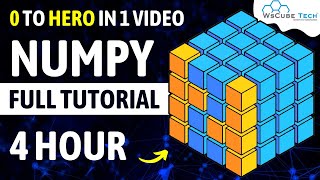 Python Numpy Full Tutorial For Beginners  Numpy Full Course in 4 Hours 🔥 [upl. by Kos310]