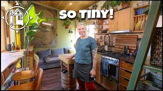 Her adorable tiny home w so many good ideas Tiny Home Tour [upl. by Amsa]