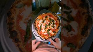 CRISPY CRUSTY CHEESY SAUCY MARGHERITA PIZZA ON SOURDOUGH pizza asmr cooking shorts food [upl. by Trauts916]