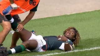 Marland Yarde recovers from cramp to score  London Irish vs Saracens [upl. by Marianne]