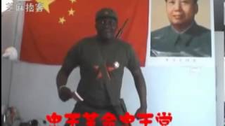 blackman singing chinese red songs [upl. by Eislek]