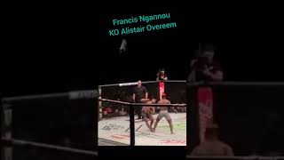 slow mo FRANCIS NGANNOU ko ALISTAIR OVEREEM ngannou ufc [upl. by Asilat510]