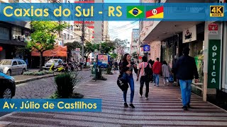 Caxias do Sul  RS  Av Júlio de Castilhos  Agosto 2023  4K [upl. by Schwinn31]