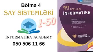 Dim İnformatika test toplusu Say sistemləri 150 [upl. by Atterrol]