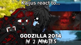 Kaijus react to Godzilla 2014 in 2 minutes  Gacha club [upl. by Stelmach]