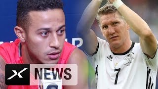 Thiago Bastian Schweinsteiger quotStehe immer zu ihmquot  FC Bayern München  Manchester United [upl. by Ecissej550]