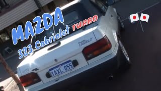 Mazda 323 Familia Cabriolet Turbo on Show [upl. by Ornie]