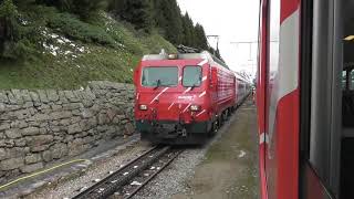 MGB railway Andermatt  Oberalppass  Disentis Switzerland 6 September 2019 22 [upl. by Imuya471]