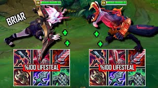 LIFESTEAL BRIAR vs LIFESTEAL WARWICK FULL BUILD FIGHTS amp Best Moments [upl. by Nallak65]