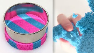 Very Satisfying Kinetic Sand Video DIY 84  Sand Cutting  Asmr [upl. by Ellebyam]