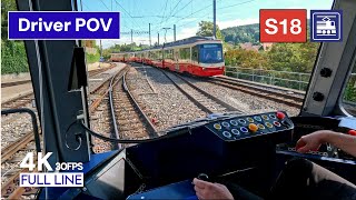 🇨🇭 Cab Ride Forchbahn Zürich S18 Drivers POV  Stadelhofen  Esslingen 4K [upl. by Neeroc]