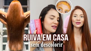 FICANDO RUIVA EM CASA SEM DESCOLORIR  DO CASTANHO AO RUIVO  IGORA 877  977 [upl. by Acsecnarf478]