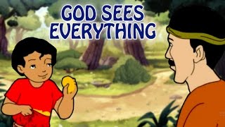 God Sees Everything  Moral Values And Moral Lessons For Kids In English  Cartoon Stories For Kids [upl. by Aneeled]