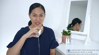 Nasal spray technique video  how to use a nasal saline spray [upl. by Lawton]