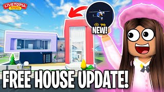 NEW FREE MODERN HOUSE in LIVETOPIA ROBLOX Update 161 [upl. by Leirua]