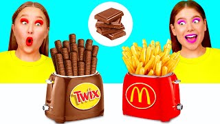 Gommeuses vs Chocolat vs Vraies Frites Défi  Défis Alimentaires Amusants par BooGaGa [upl. by Yslehc]