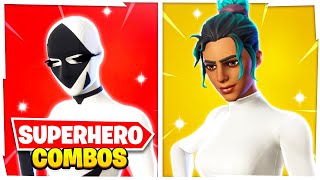 5 New SWEATIEST Superhero COMBOS in Fortnite PROS Use These Combos [upl. by Ynavoeg]