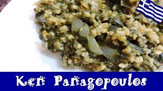 Spanakorizo  Greek Spinach amp Rice Recipe Vegan [upl. by Lyrem]