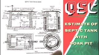 Estimate of Septic tank with soak pit Part  1QSC by Abdul Hadi sir [upl. by Heringer341]