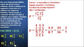 ESA 2023 QUESTÃO 11 [upl. by Chrissy]