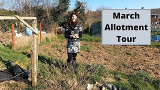 March Allotment Tour  Allotment Gardening For Beginners [upl. by Rema]