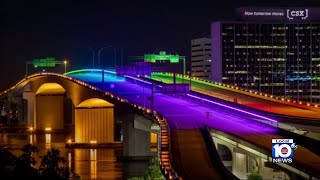 Florida bridge illumination sparks controversy Pride Month symbolism denied [upl. by Olaznog]