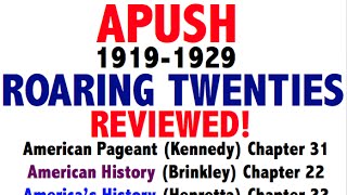 American Pageant Chapter 30 APUSH Review APUSH Period 7 1920s [upl. by Beichner]