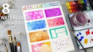 8 Basic Watercolor Techniques for Beginners [upl. by Asenej]