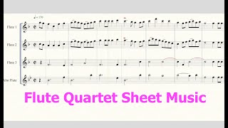 Rondeau Mouret  Flute Quartet Theme from quotMasterpiece Theatrequot Play Along Backing Track [upl. by Lilybel72]