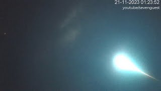 Timelapse Mexico City CDMX  Meteorito o Bólido vel real y a 15 21NOV23 123 hrs CENIT [upl. by Nolitta]