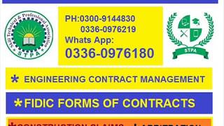 Fidic Conditions Of Contracts urdu english pakistan [upl. by Refannej98]