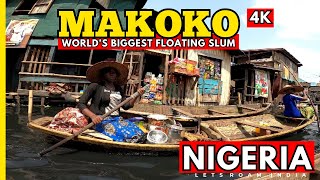 Extreme Life Inside Worlds Biggest Floating Slum in Nigeria 🇳🇬😱 Makoko Lagos Nigeria [upl. by Wedurn]