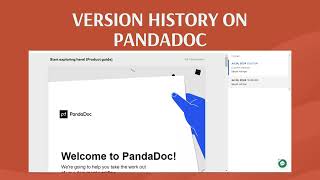 Version history on PandaDoc [upl. by Welbie]