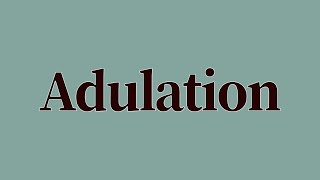 Adulation Meaning and Definition [upl. by Letnuahs]