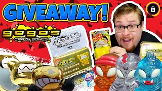 GOLD TINS amp ALIENS  Giveaway GoGos Crazy Bones Exclusive Tins  UNBOXING [upl. by Aytak]