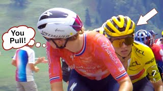 Mind Games Begin Between Vollering and Niewiadoma  Tour de France Femmes avec Zwift 2024 Stage 7 [upl. by Kessel]