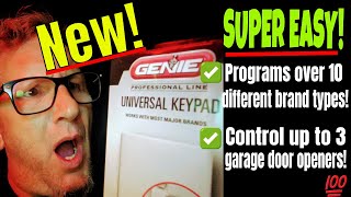 🆕 How To Program a NEW Wireless Genie Universal Keypad  Garage Door [upl. by Aelsel862]