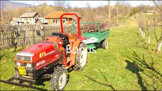 Tractor compact Mitsubishi MT22 D  Remorca cu doua roti facuta in casa dimenisuni si materiale [upl. by Ennaed799]