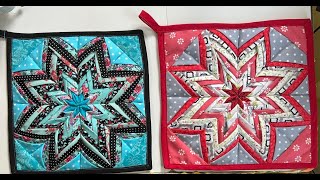 FOLDED STAR MINI QUILT  Full Tutorial [upl. by Kester979]