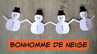 Guirlande Papier BONHOMME DE NEIGE [upl. by Nidnarb427]