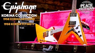 Lets Check Out Epiphones BRAND NEW 58 Korina Collection [upl. by Lura]