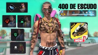 5 MEJORES COMBINACIONES DE HABILIDADES 400 DE ESCUDO EN FREE FIRE  ALCANZA HEROICO Y MAESTRO [upl. by Dulciana]