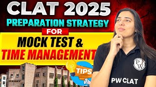 CLAT 2025 Preparation Strategy For MOCK Test amp Time Management Tips 🔥 [upl. by Lipcombe]