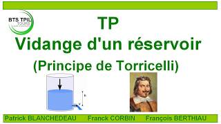 TP Vidange Réservoir BTS TPIL Tours [upl. by Anaerdna]