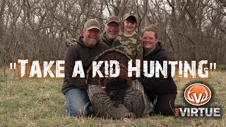 TAKE A KID HUNTING  Kansas YOUTH TURKEY HUNT with a CVA 410 [upl. by Atteynot]