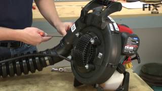 Troy Bilt Backpack Blower Repair  How to Replace the Throttle Cable [upl. by Anilem]