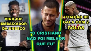 O CRISTIANO NÃO FOI MELHOR QUE EU” VINICIUS NOMEADO EMBAIXADOR DA UNESCO E Mais futebol [upl. by Cleasta915]