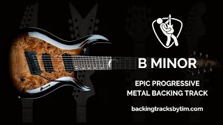 Epic Progressive Metal Backing Track in B Minor  120 BPM [upl. by Willem]