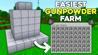 THE EASIEST Gunpowder Farm Tutorial in Minecraft Bedrock 121 [upl. by Oal]